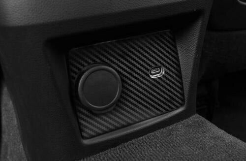 Carbon Texture Steel Rear Cigarette Lighter Panel Trim for Cadillac CT5 2020-24