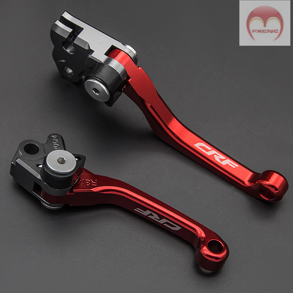 CNC brake and clutch lever kit for Honda CRF250RALLY 2018, 2019, and 2020 red off-road bicycles.