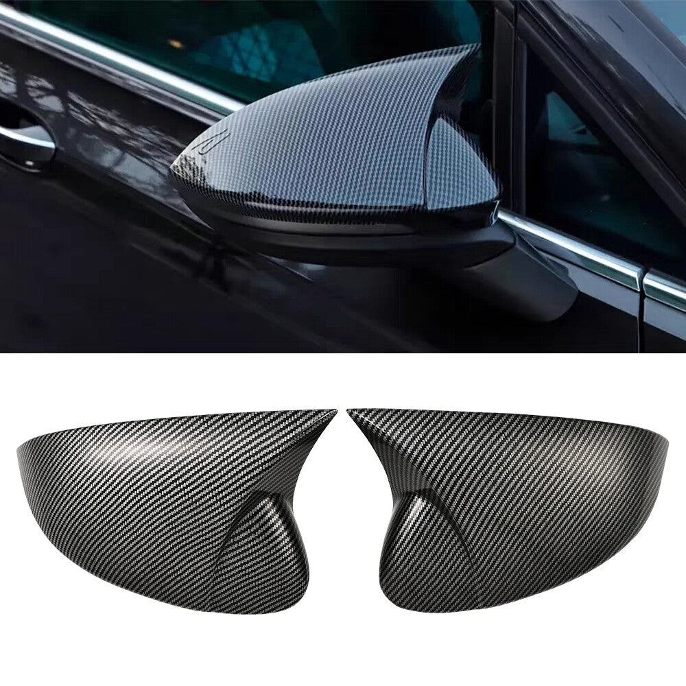 Carbon Fiber Look Car Side Wing Mirror Cover For 2021-2023 for VW for Golf MK8 GTI GTD