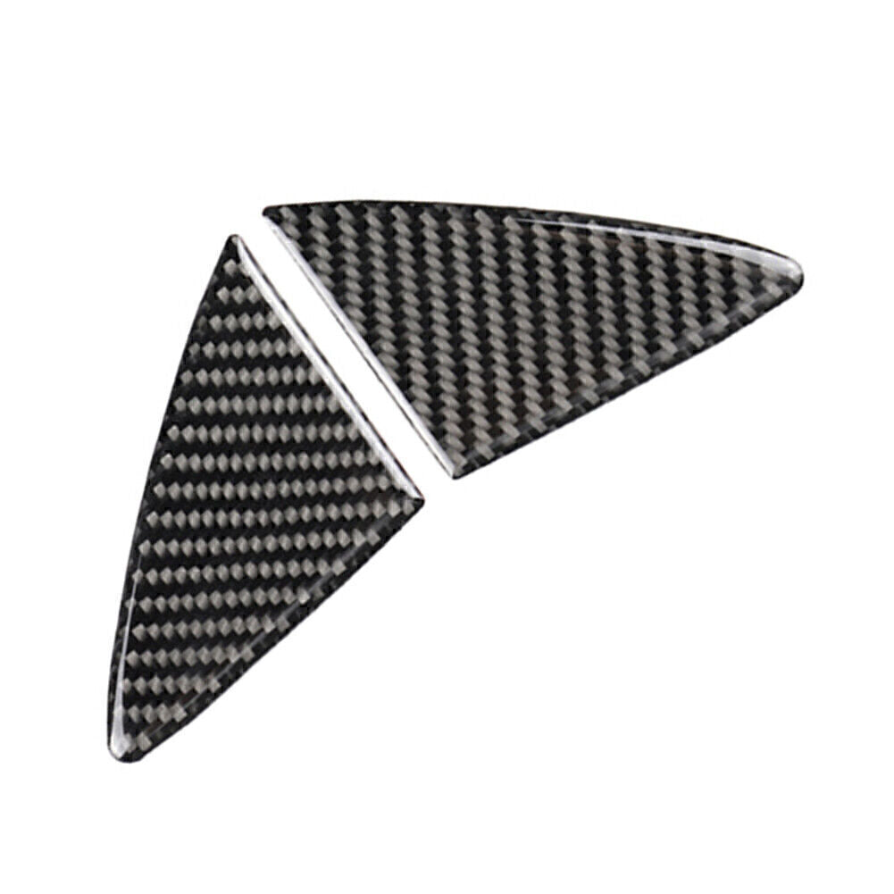 2x Carbon Fiber Front Grille Grill Cover Trim Fit for Mazda 3 Axela 2014 2015 2016