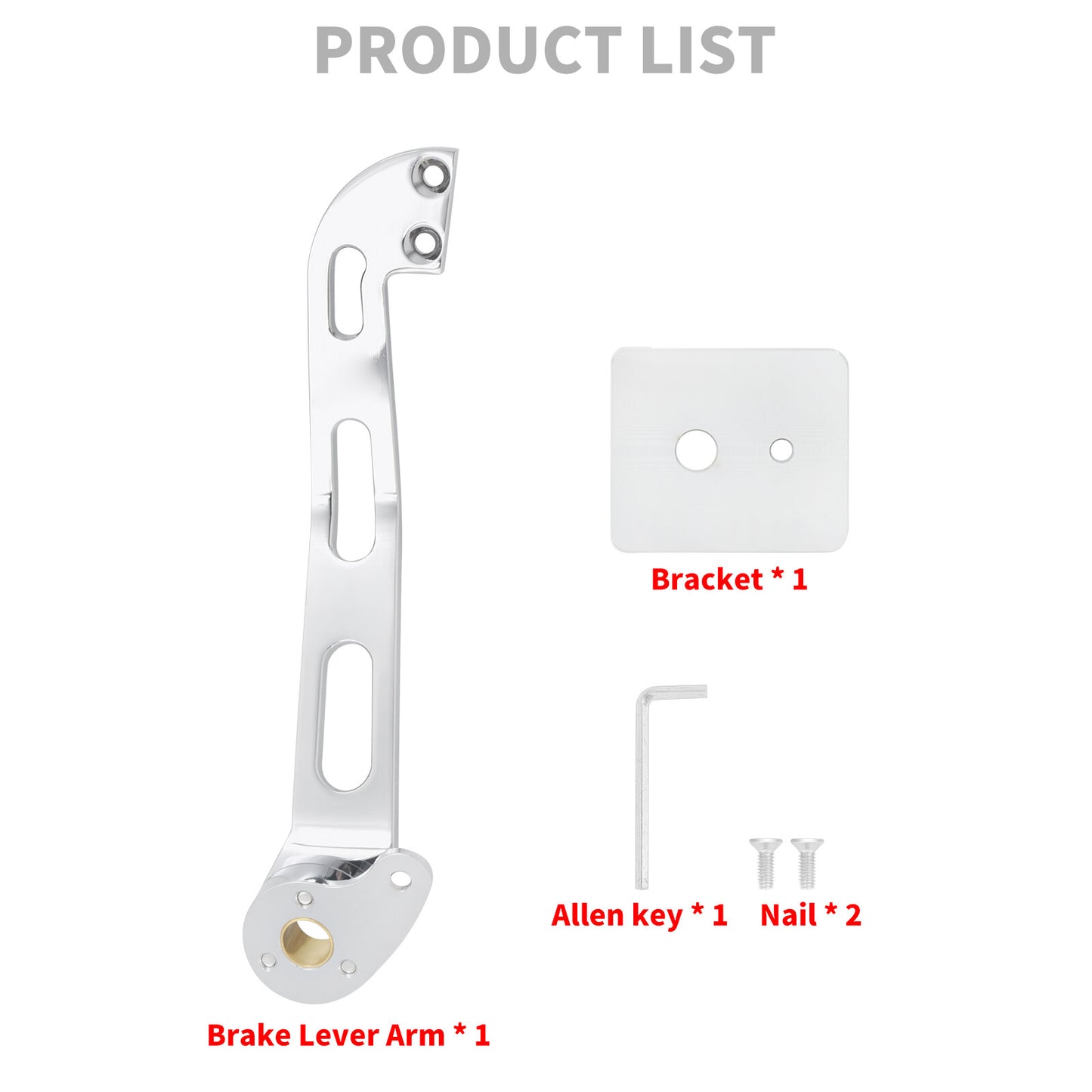 Chrome Brake Arm Lever Fit for Harley Softail Low Rider Fat Street Bob 2018-2023