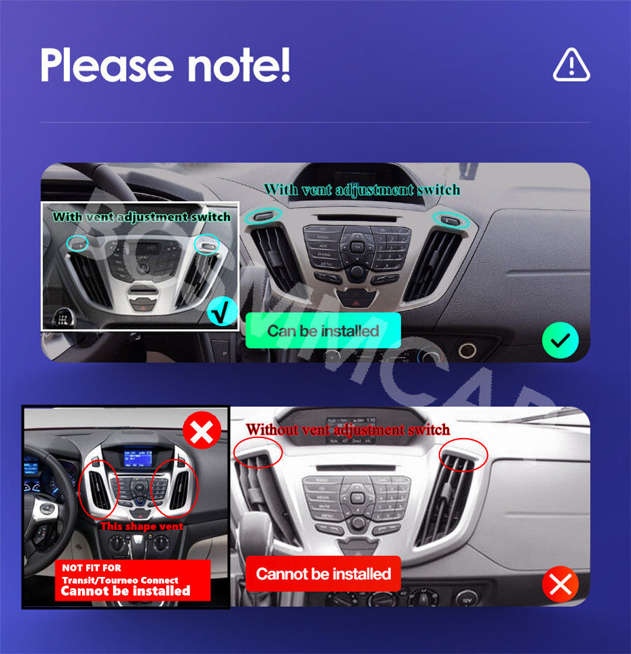 9.7 Android Car Stereo Radio For Apple Carplay Fit for Ford Transit 2013-2018
