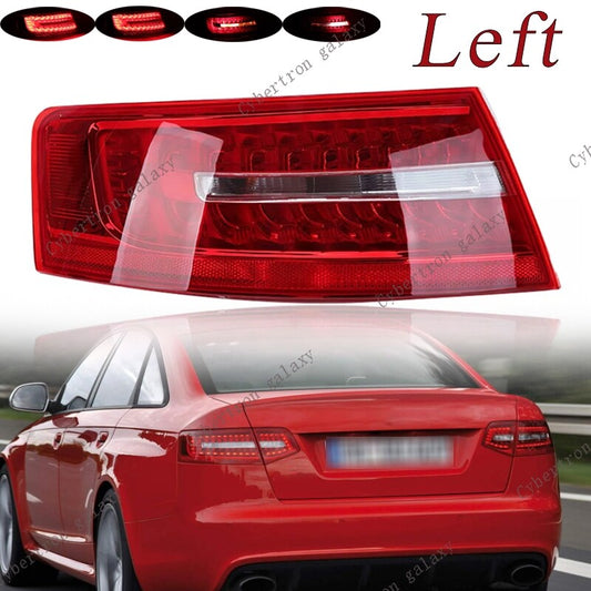 Left Side Tail Lights for Audi A6 C6 S6 Quattro RS6 Saloon Sedan 2009-2011