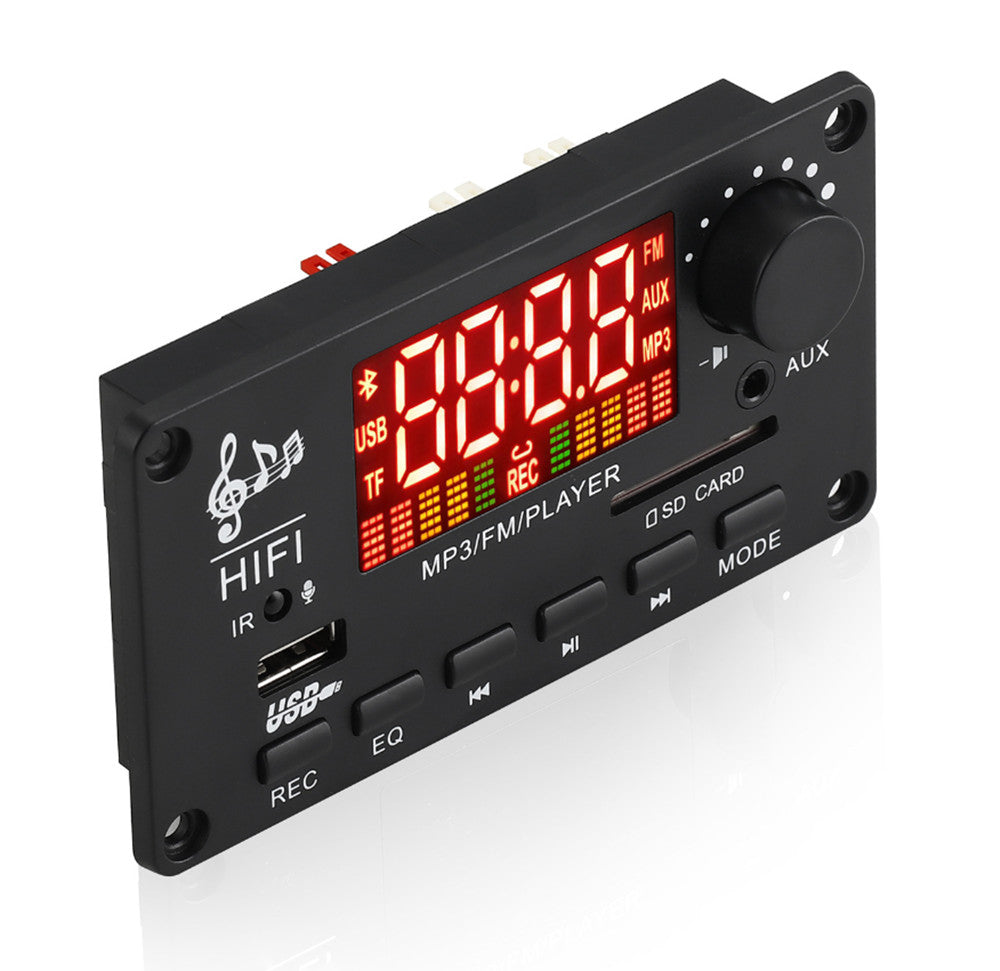 Car MP3 Decoding Board Bluetooth 5.0 Power Amplifier W/Call Recording Lossless