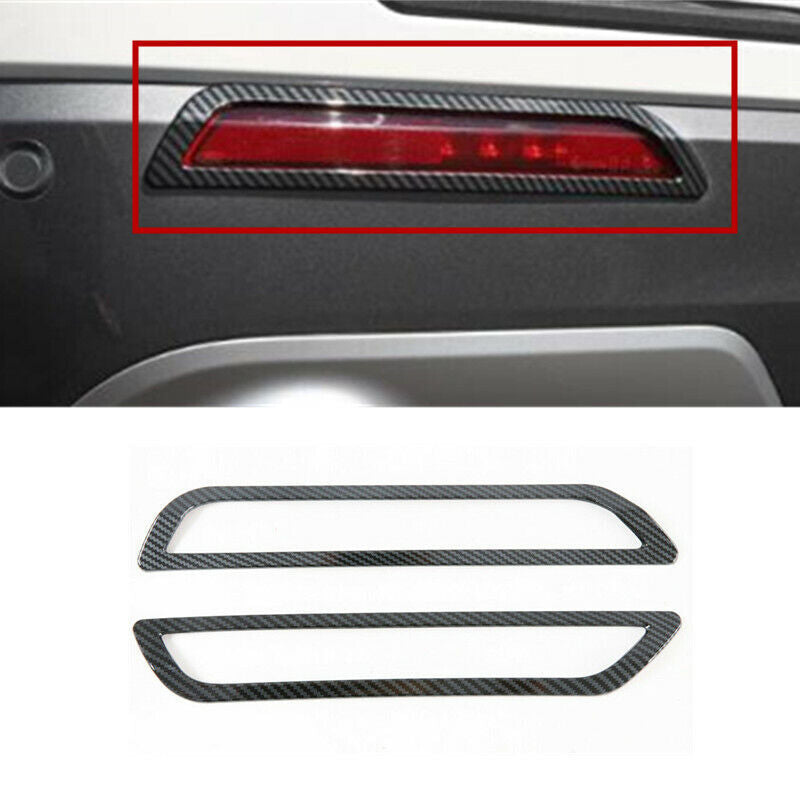 Carbon Fiber 2X Rear Fog Lamp Light Frame Cover Trim  for ford  Explorer 2020-2022