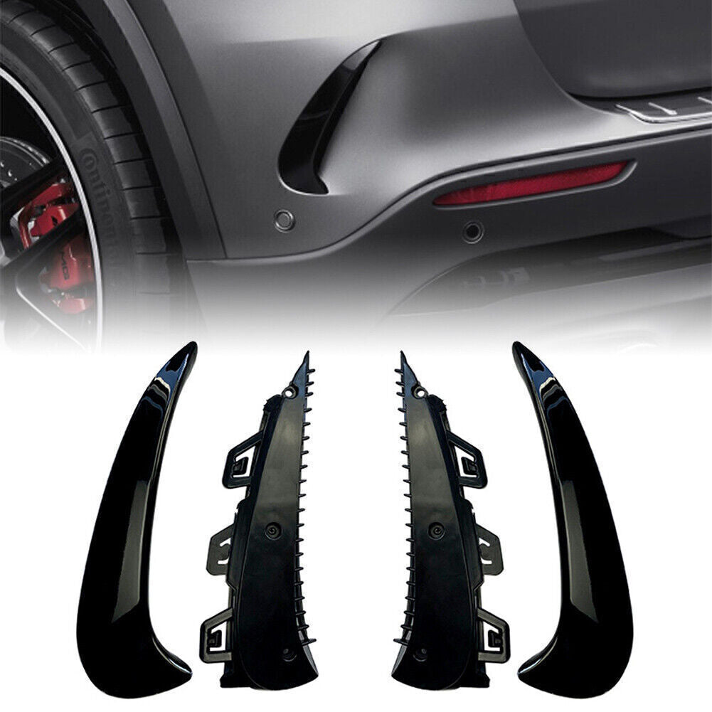 Rear Bumper Spoiler Air Vent Cover Trim Black for Benz GLA H247 GLA35 2020