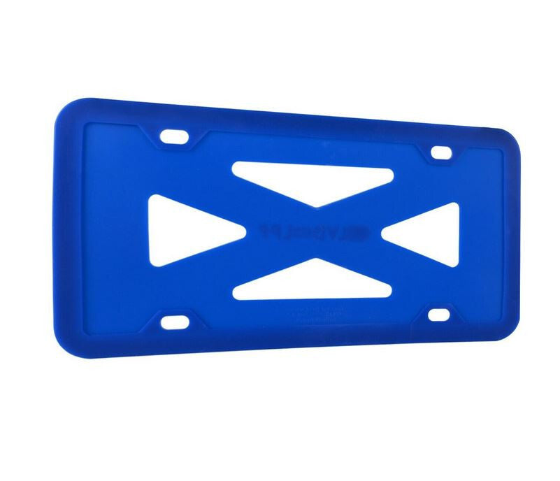 1 piece of blue silicone car license plate frame cover for trunk suitable for Audi