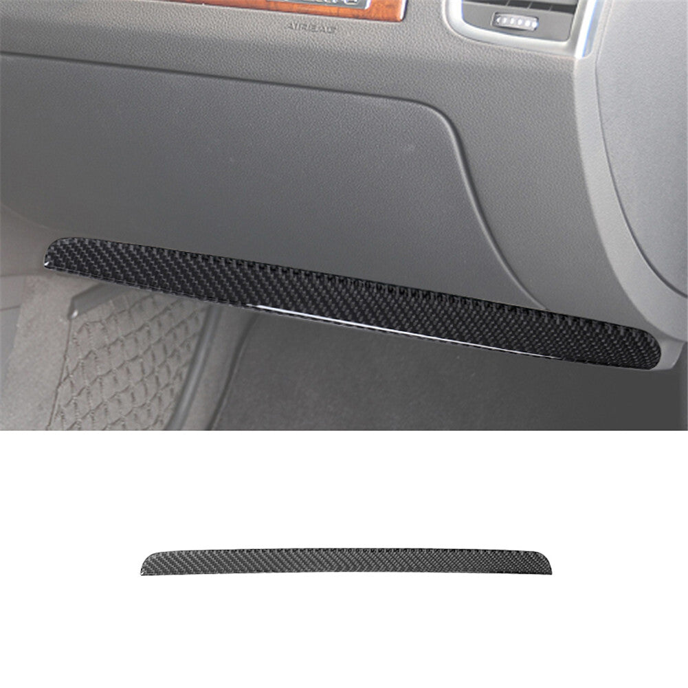 Carbon Fiber Passenger Glove Box Strip Cover Trim for Audi Q7 2007-2015