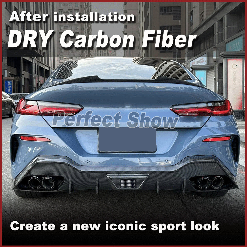 for BMW 8 Series G16 M850i M-Sport 2018-2024 DRY Carbon Rear Bumper Diffuser Lip