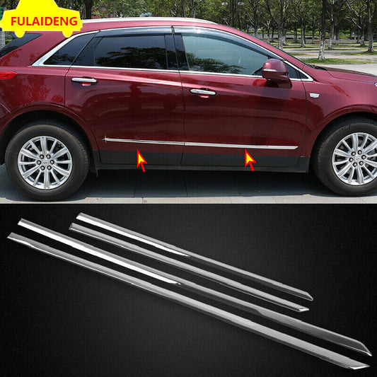 for Cadillac XT5 2016-2020 Chrome Side Door Body Molding Protector Cover Trims