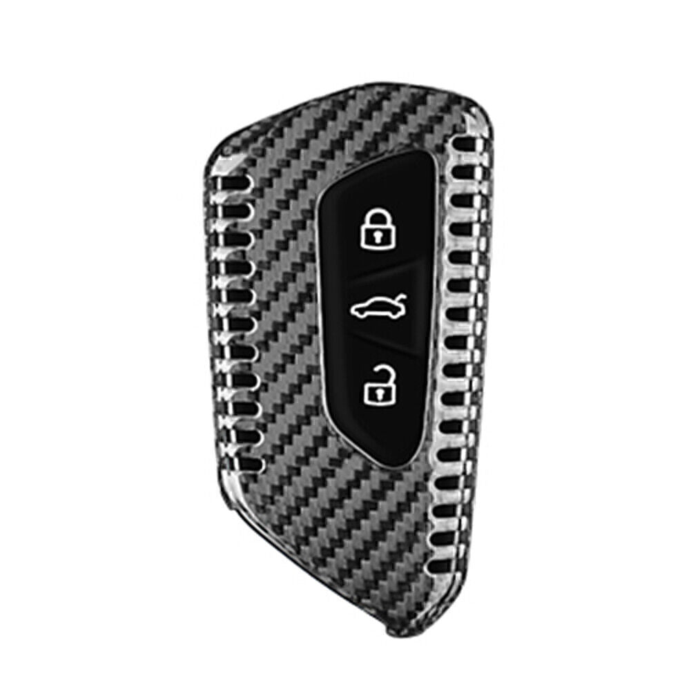 Carbon Fiber Silver Black Car Remote Key Cover Case for VW for Golf MK8 2020-2021