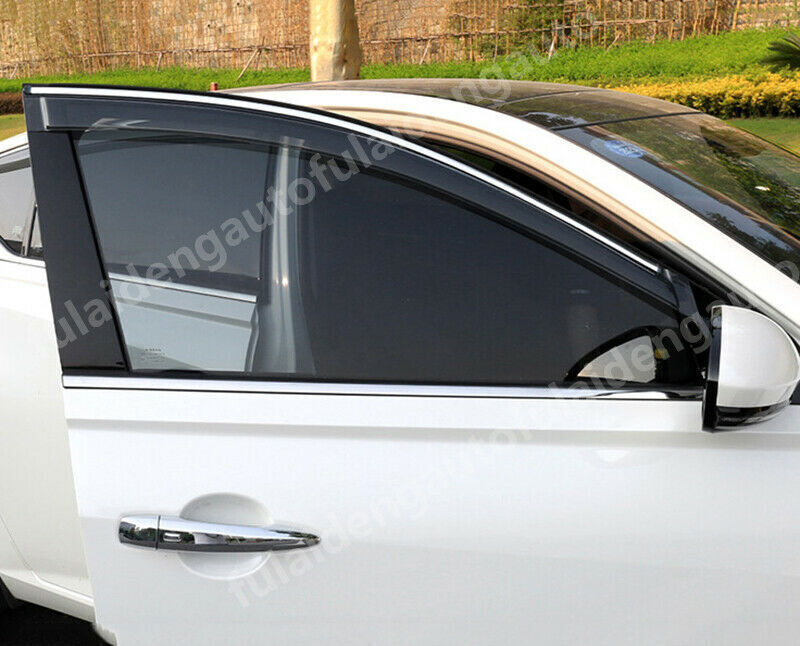 for Nissan Altima/Teana 2019-2024 Black+Window Visor Shades Sun Rain Guard 4pcs