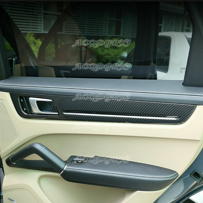 Carbon Fiber ABS Interior Door Trim Strips Cover for Porsche for Cayenne 2019-2023