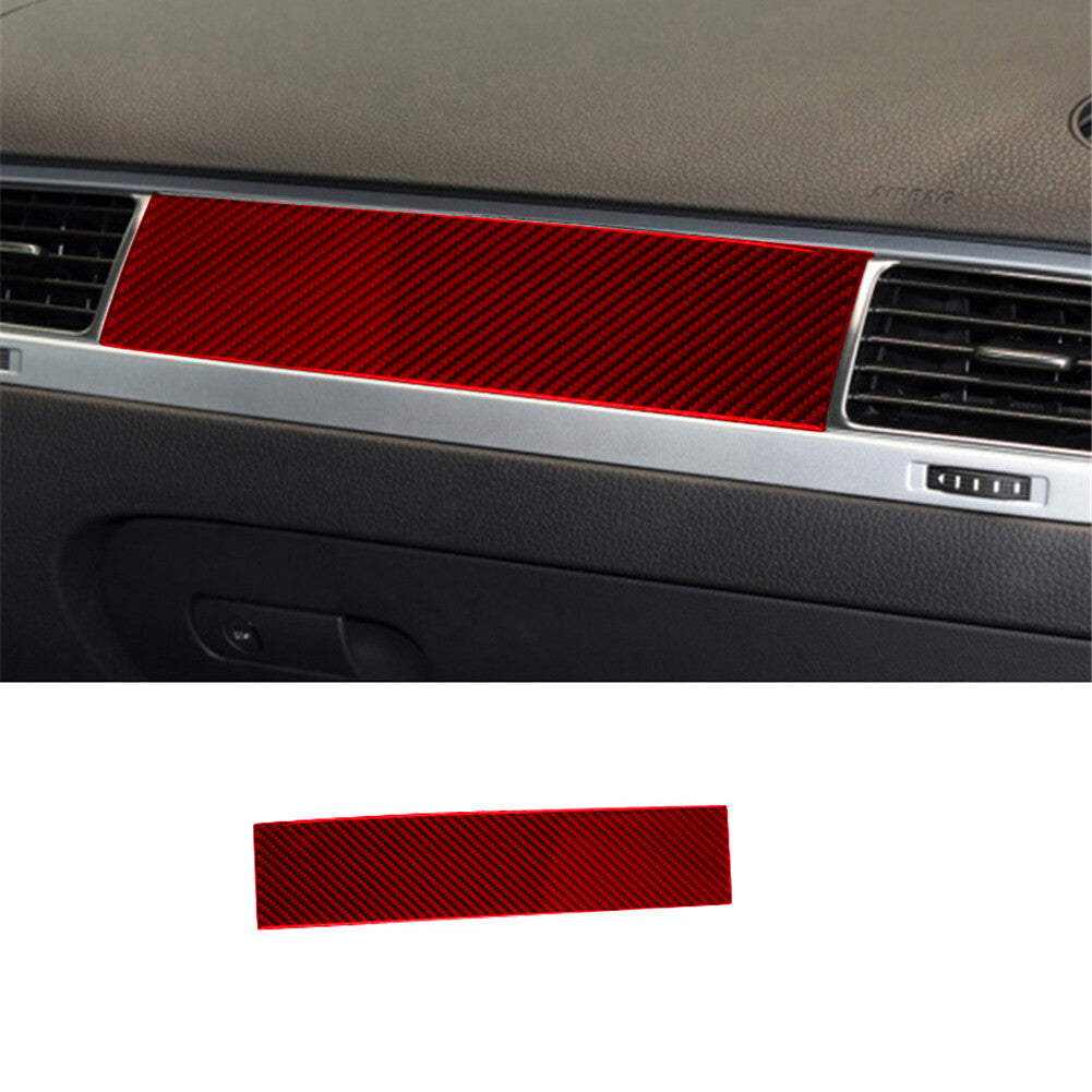 Red Carbon Fiber Passenger Dashboard Trim Panel for VW Touareg 2011-2018
