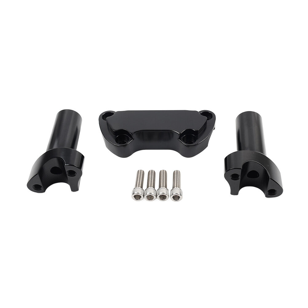 Black 3.5 Straight Handlebar Riser  Top Clamp for Harley Dyna Tour Road Glide