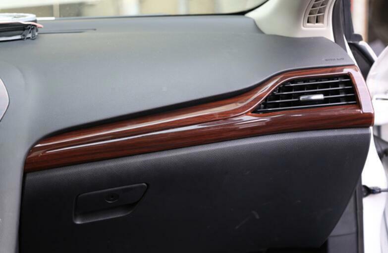 for Ford Mondeo Fusion 13-20 Wood Grain Look Console LR Air Outlet Vent Trim 2X