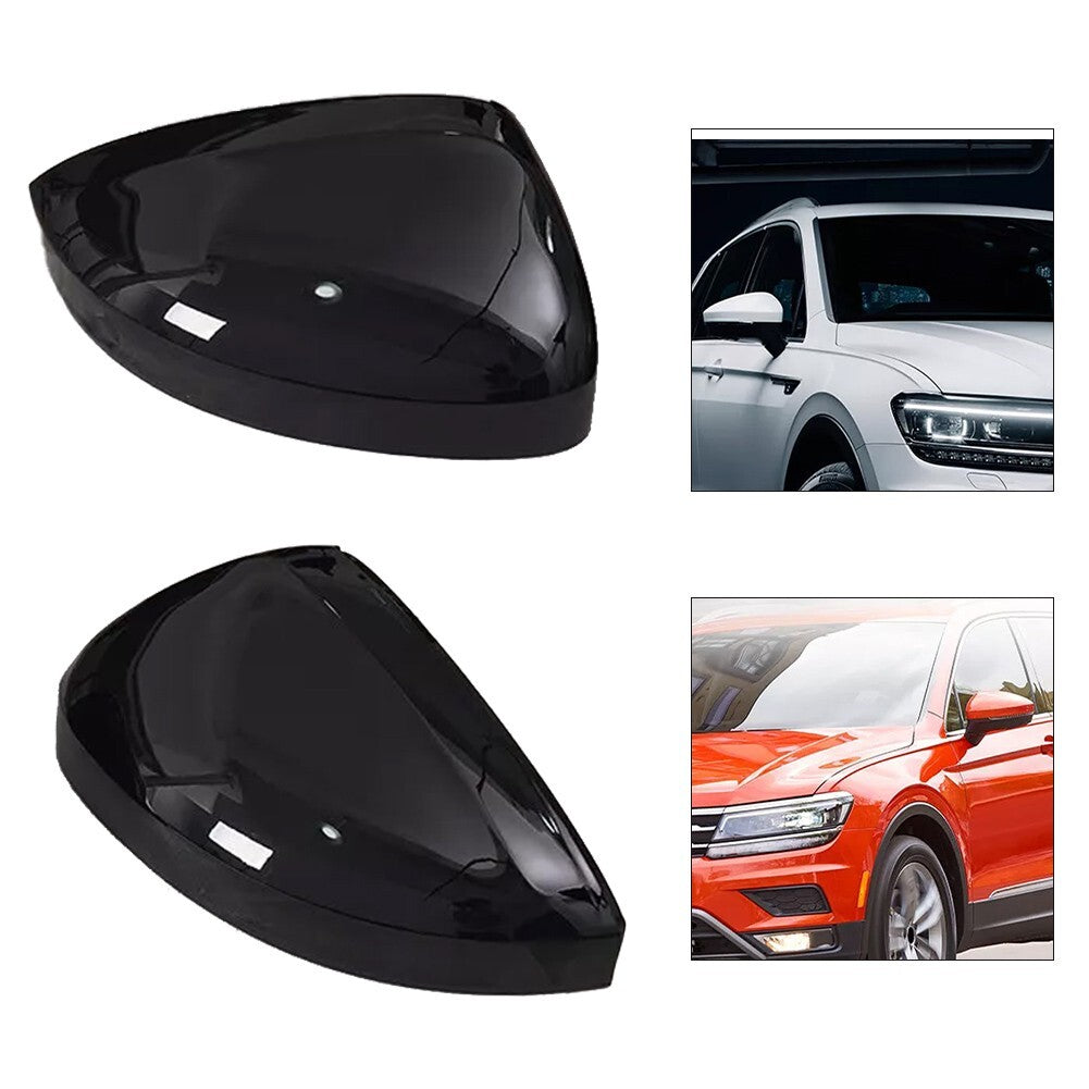 2pcs Black Rear View Wing Mirror Cover Rear View Mirror Housing For Mk2