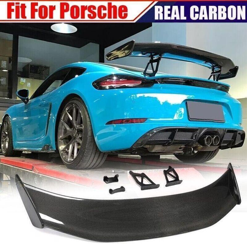 Carbon fiber rear trunk boiler wing for Porsche Cayman GT4 981 718 987