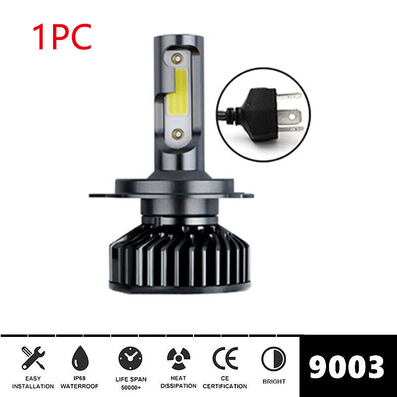 1Pc 9003 H4 LED Headlight Bulb 10000W 1000000LM Hi/Lo Beam Super Bright White