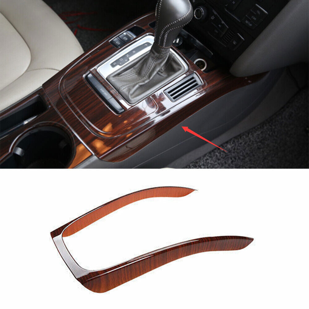 for Audi A4 A5 2009-16 Wood Grain Red Inner Gear Shift Frame Molding Cover Trim
