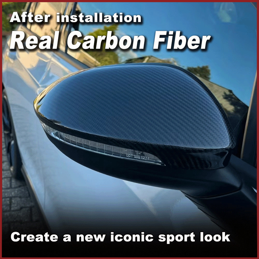 for VW for Golf 8 MK8 R GTI R-Line 2020+ W/Lane Assist Carbon Fiber Mirror Cover Cap