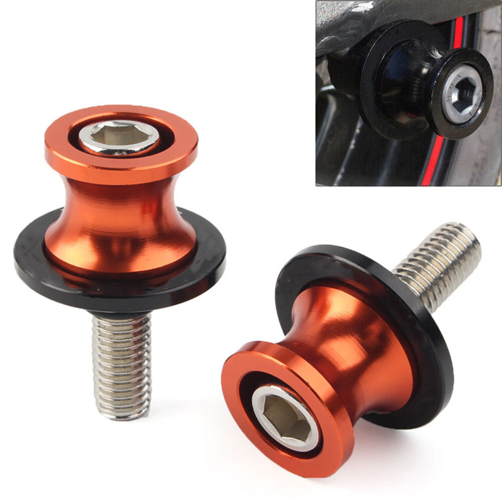 CNC Schwingenspulen Slider Stand Schrauben 10MM f¨¹r for KAWASAKI ZX6R 1998-11 Orange