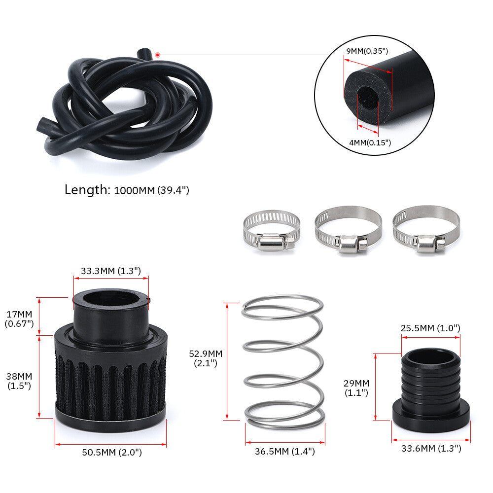 Adjustable Blow Off Valve for Polaris RZR XP/XP 4 Turbo with Filter For 2016-2024