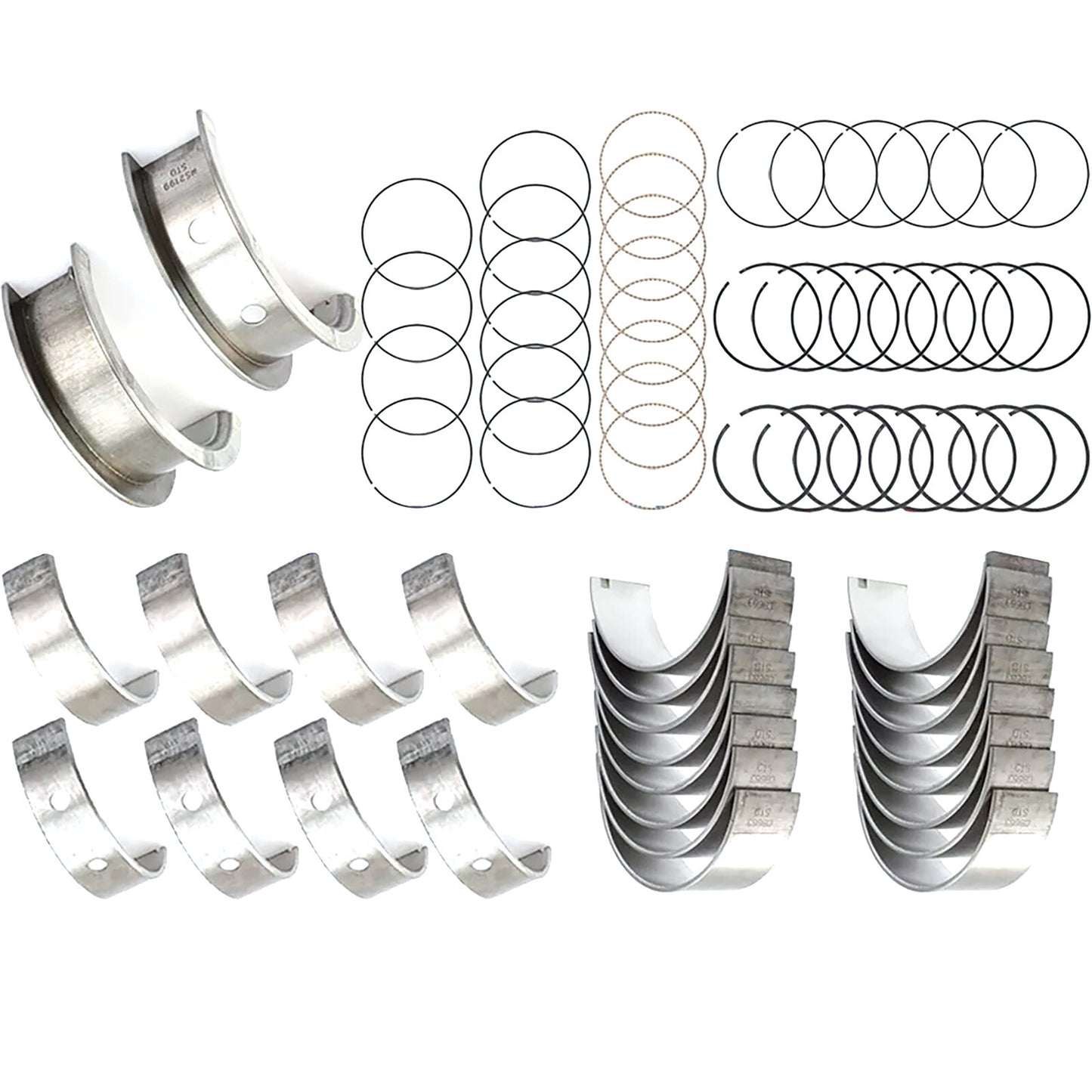 Main  Rod Bearings w/ Piston Rings 99-16 for CHEVY for GM LS Gen