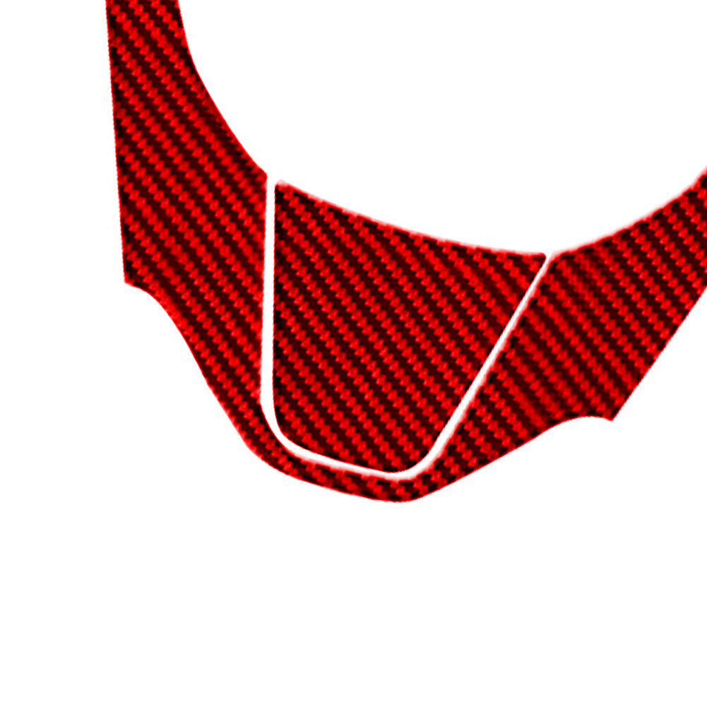 7x Red Carbon Fiber Interior Steering Wheel Cover Trim for Mazda CX-9 2010-2015