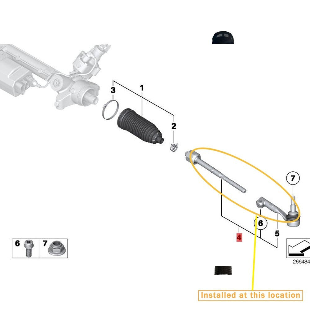 for BMW X3 G08 tie bar ball joint (L) Equipment Manufacturer: 32106871884