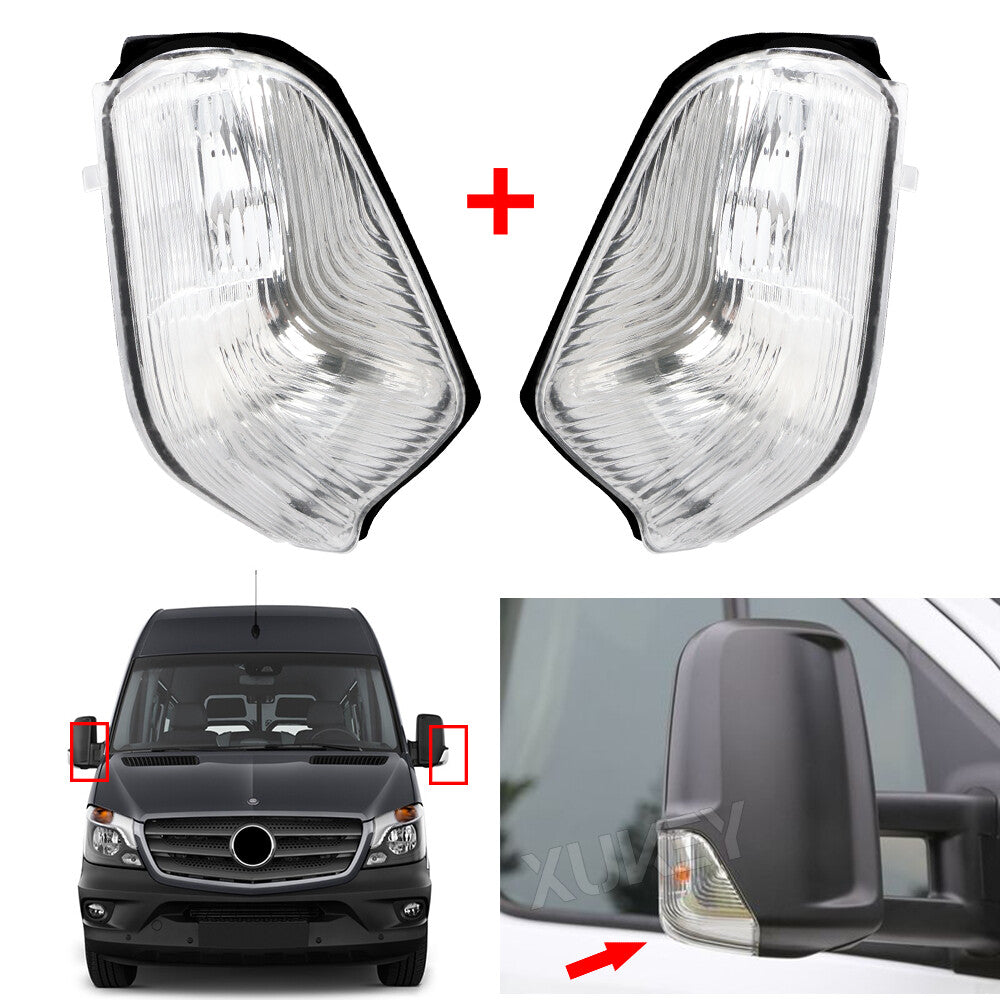 2 X for MERCEDES SPRINTER for VW CRAFTER E1 LEFT RIGHT DOOR MIRROR INDICATOR LENS