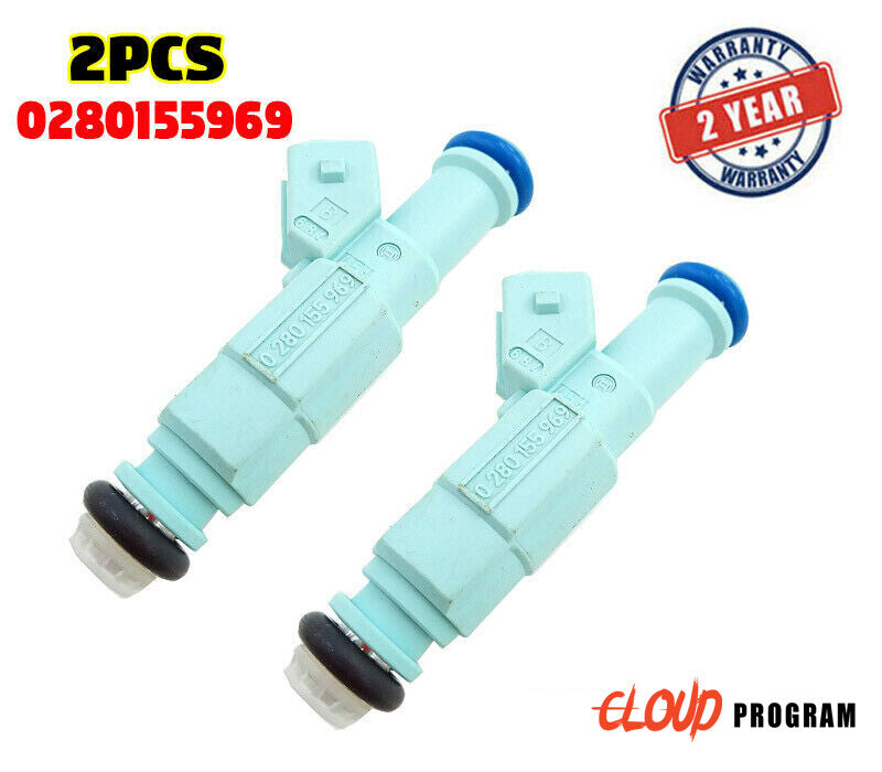 2-piece fuel injector nozzle set 0280155969 for BMW E36, 316, and 318i.