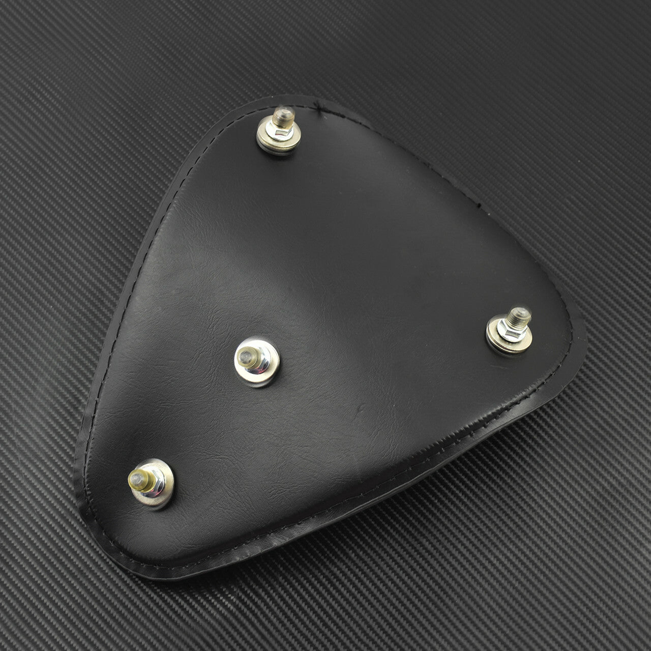 Alligator Emboss Solo Driver for Seat Fit for Harley Chopper Bobber Leather Black