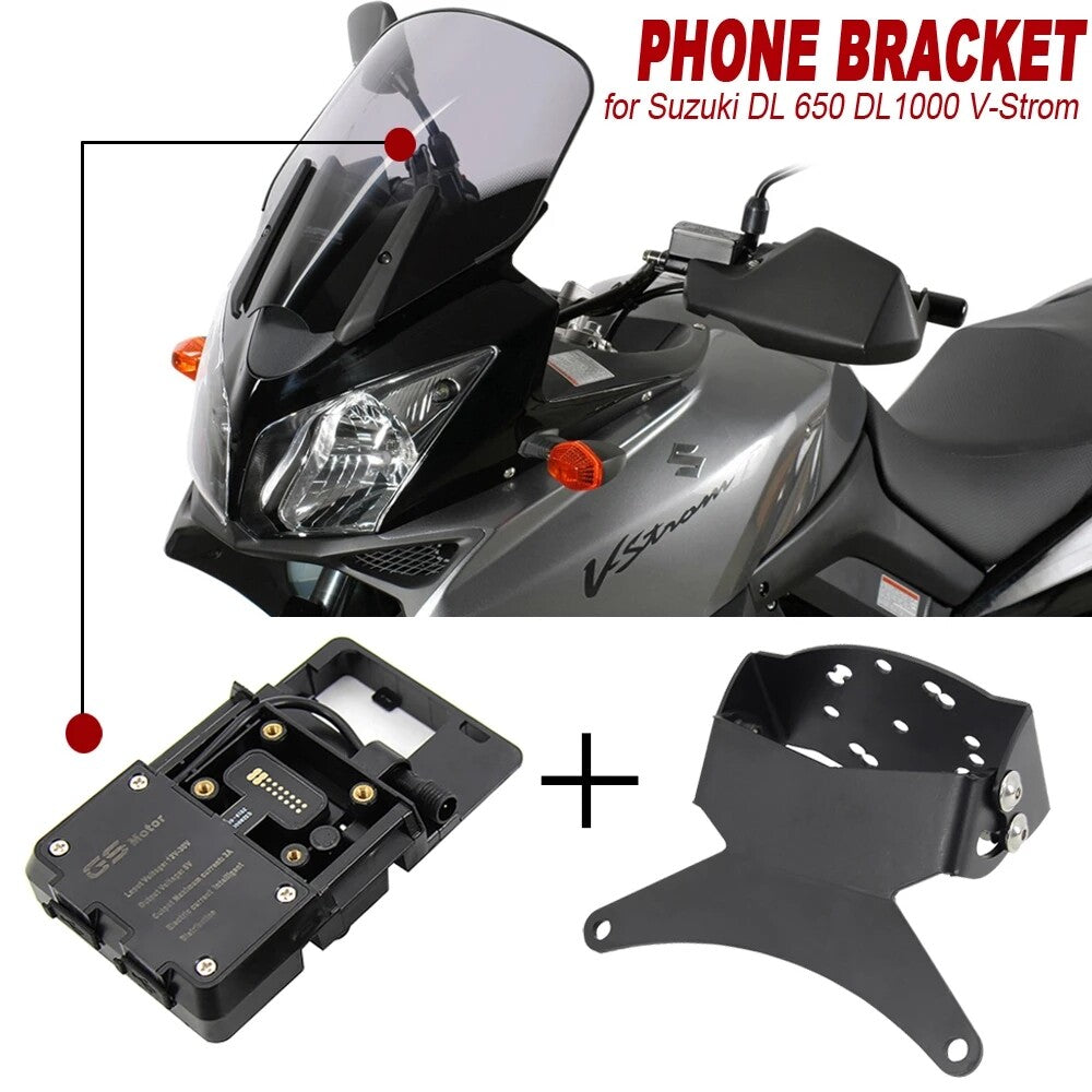 Fit for SUZUKI V-strom 650 DL 650 Mount Smartphone GPS Holder Navigation Bracket