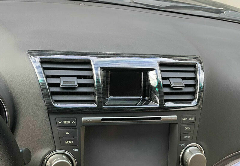 for Toyota Highlander 2008-13 Black Wood Grain Middle Air Outlet Vent Cover Trim