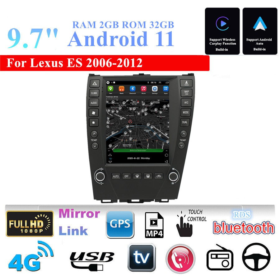 9.7''Android11 32GB Carplay Car Stereo GPS for Lexus ES/240/300/330/350 2006-12