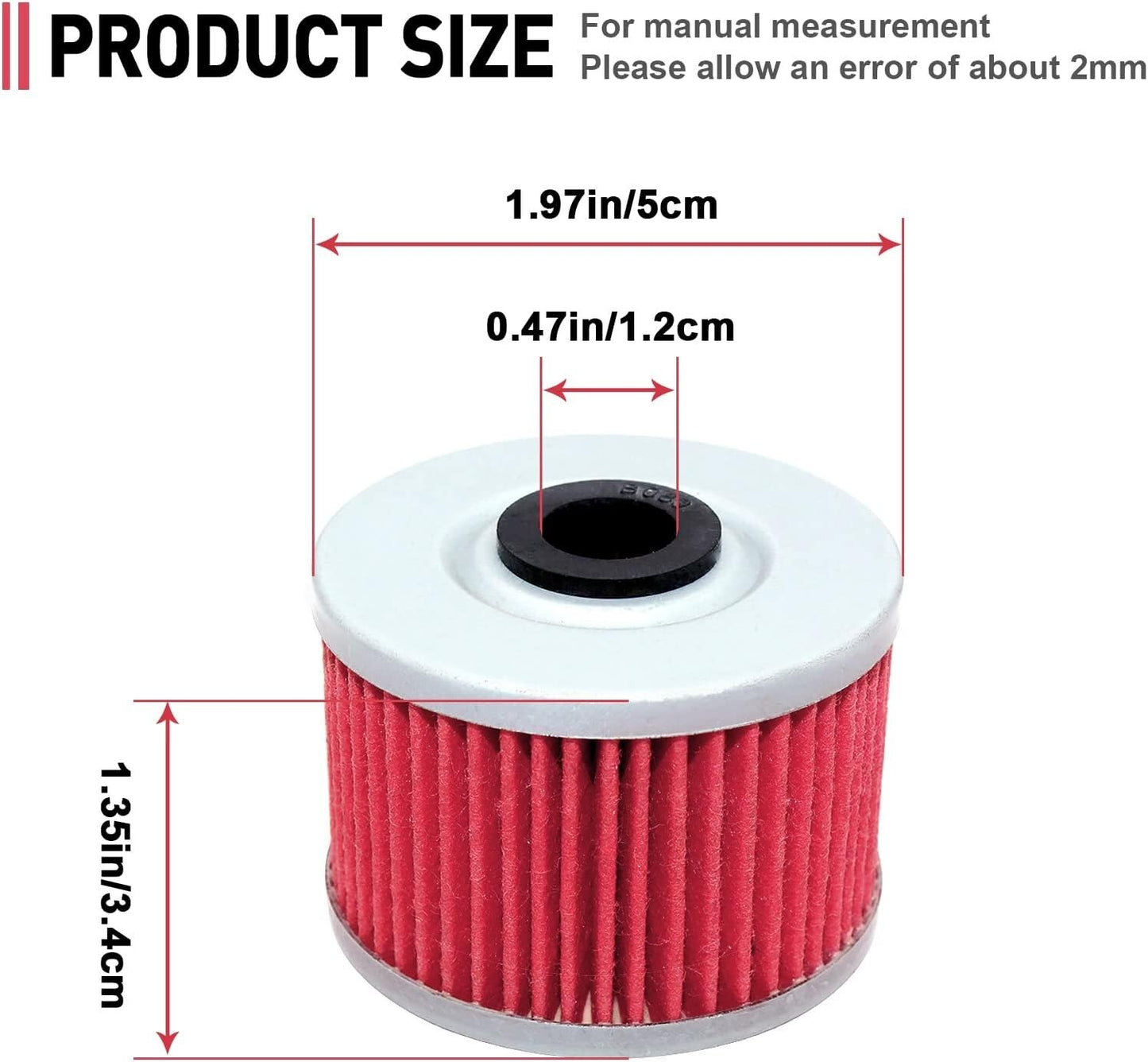 4 Pack Motorcycle Oil Filter for Kawasaki KLX110 L KLX110L KLX 110L 2014-2016
