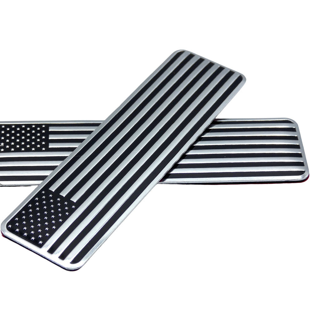 Car Flag Decal 3D Metal American Flag Sticker Body Emblem Left Right Stickers