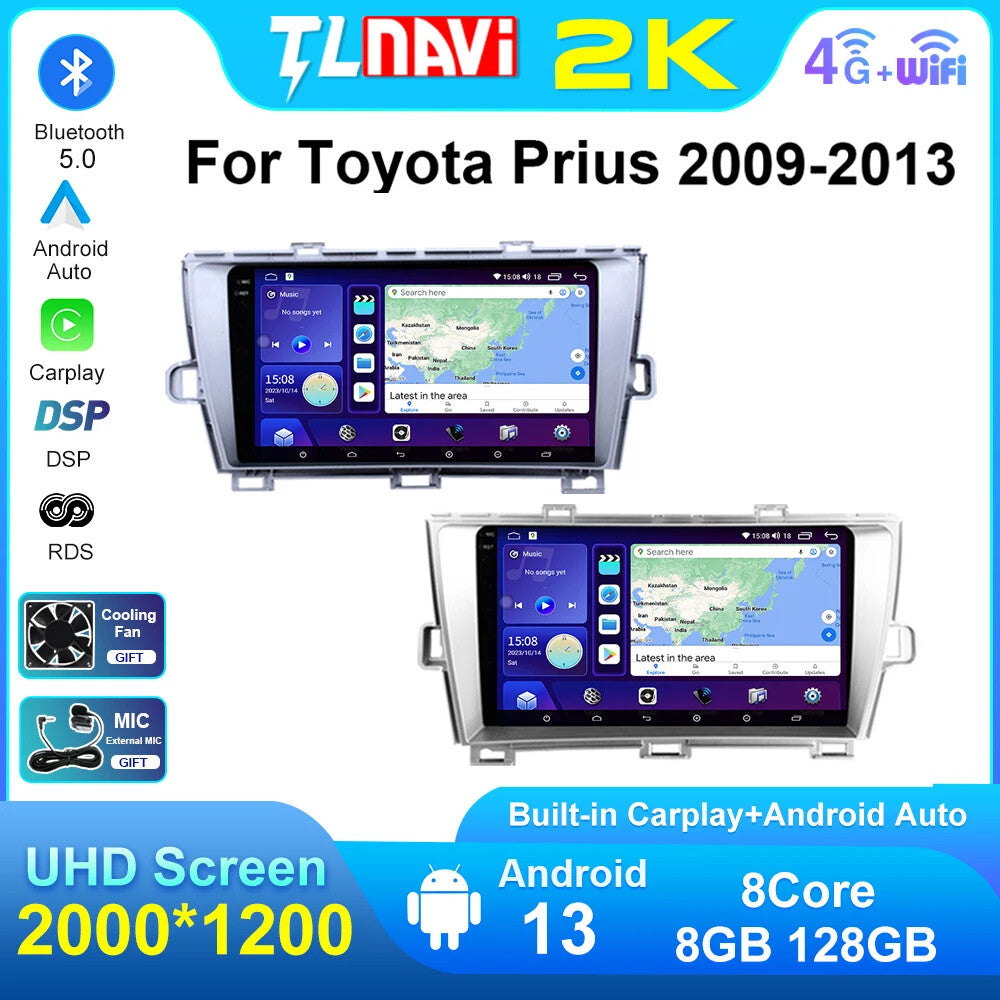 for Toyota Prius LHD/RHD 2009-2013 Stereo Android Car Radio Auto Player Screen