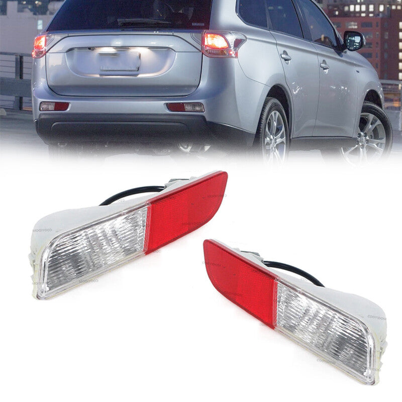 2Pcs Rear Bumper Reflector Brake Light for Mitsubishi Outlander 2013 2014 2015