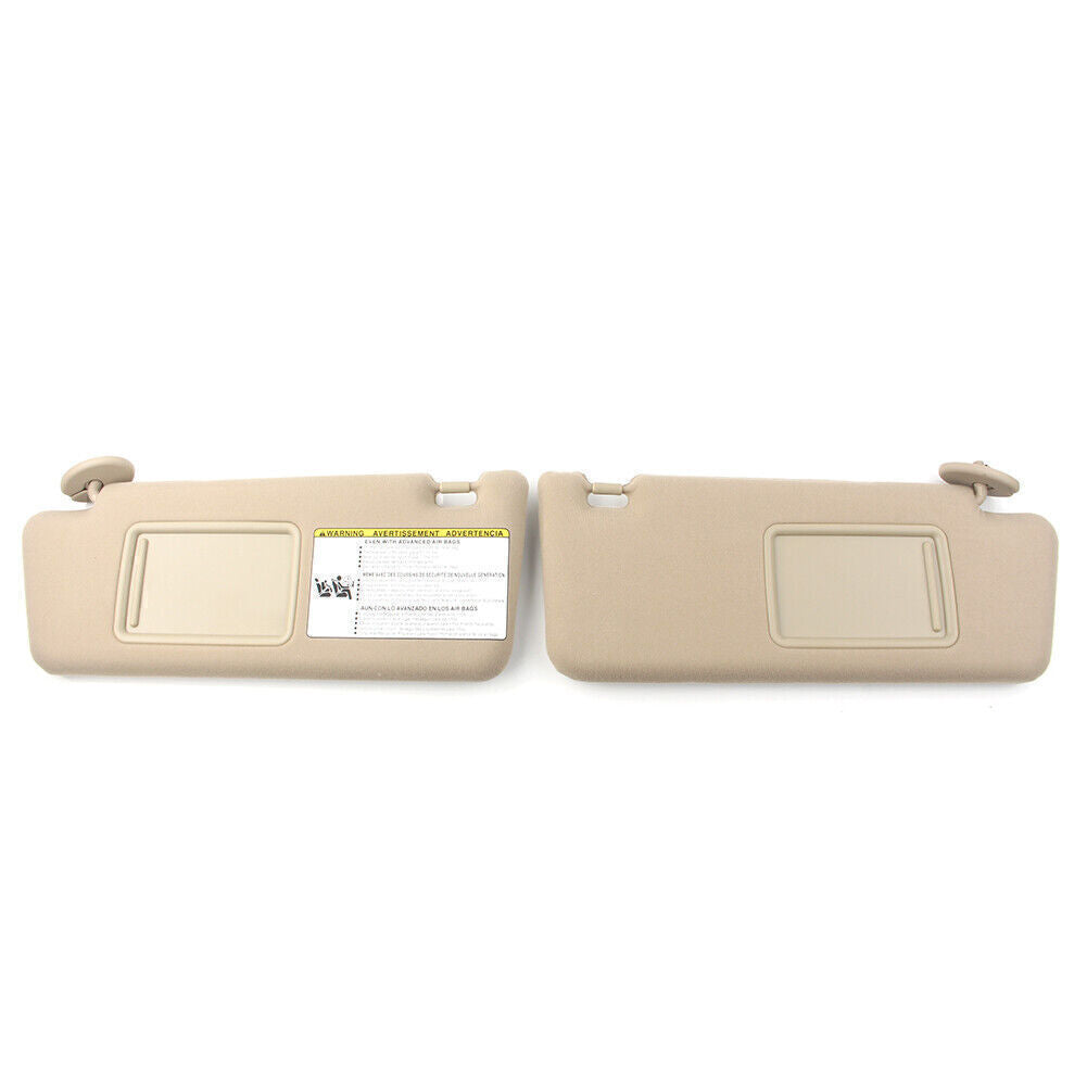 2X Beige Car Sun Visor W/O Light Left Right For 2005-2015 11 10 for Toyota Tacoma