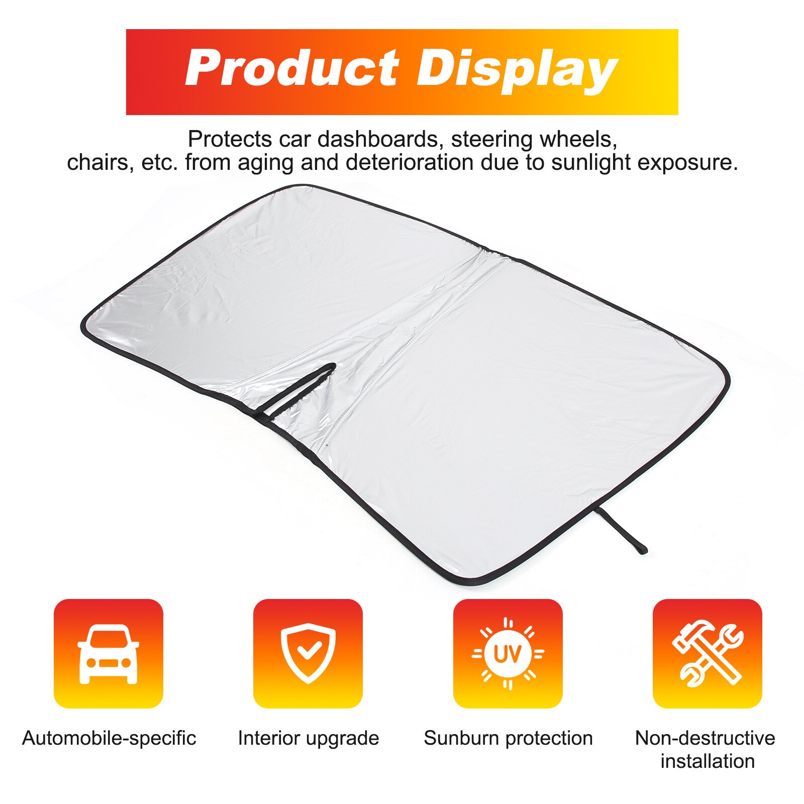 Foldable windshield sunshade/UV block cover for 2019-2024 for Toyota for Corolla .