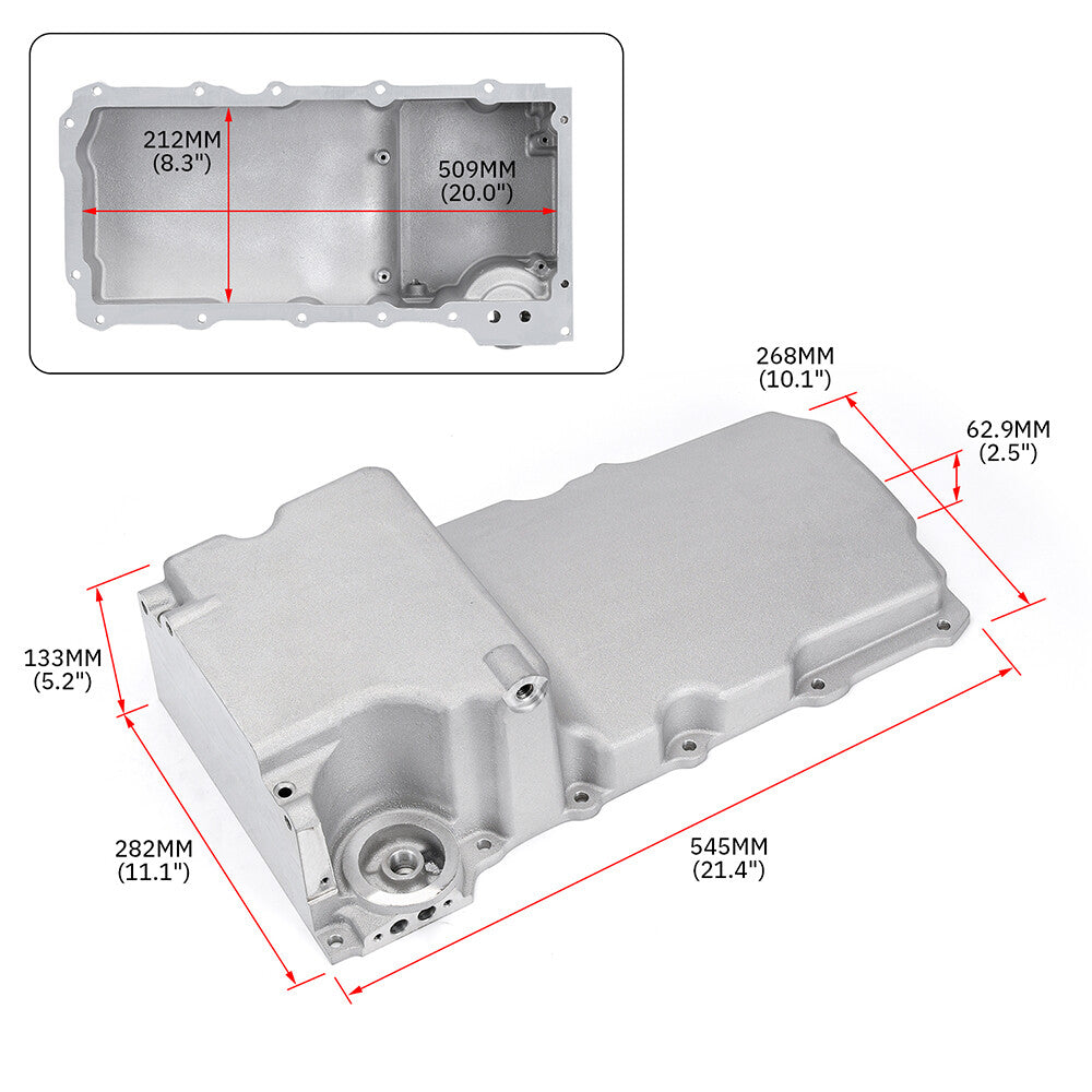 LS Swap Oil Pan Retrofit Kit Low Profile For 1955-87 LS1 LS2 LS3 4.8L 5.3L 6.0L