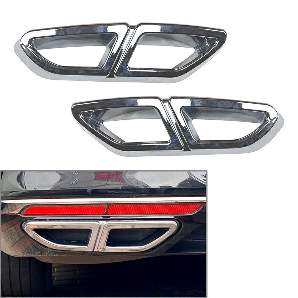 ABS Rear Exhaust Muffler Tail Pipe Cover Trim for VW for Passat B8 2016-2019 17