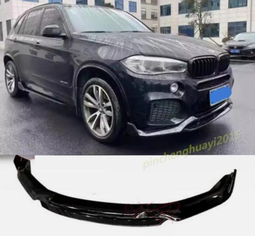 Suitable for BMW X5 F15 2014-18 Gloss Black Front Bumper Lip Chin Boiler Cover 4-Piece Set