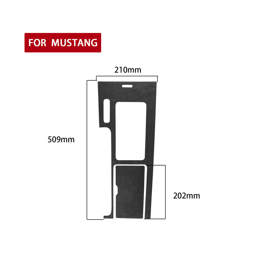 2¡ÁSuede Black Gray Console Gear Shift Box Panel Cover for Ford for Mustang 2009-2013