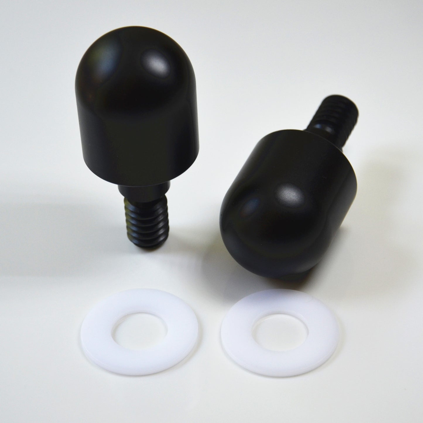 2x Black Bumper Guards Protectors Anti Collision Round Nail For Fortwo Car
