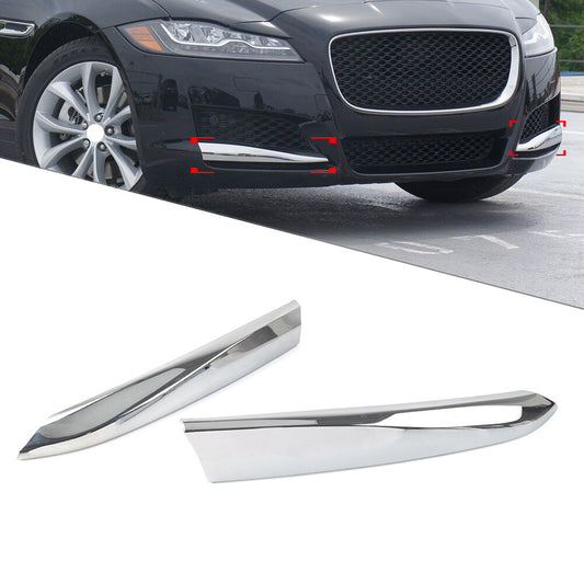 Front Bumper Fog Light Grille Insert Strip Support Plate for Jaguar XF 2016-2020