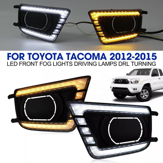 for TOYOTA Tacoma 2012-2015 LED DRL Front Bumper Fog Lamp Daytime Running Light