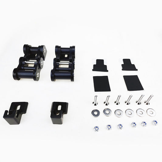 Aluminum hood latch cover clip kit for 2007-2017 for Jeep for Wrangler Black